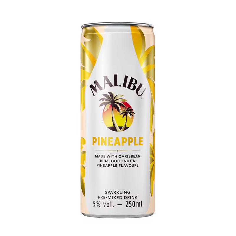 Malibu and Pineapple Pre-Mixed Can 250ml