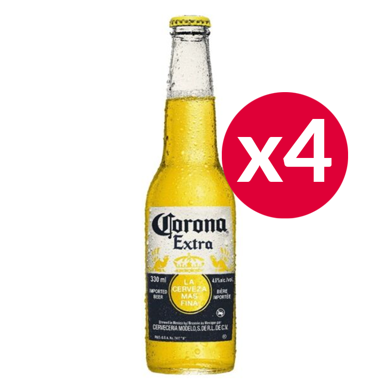Corona Extra Lager, 330ml x 4