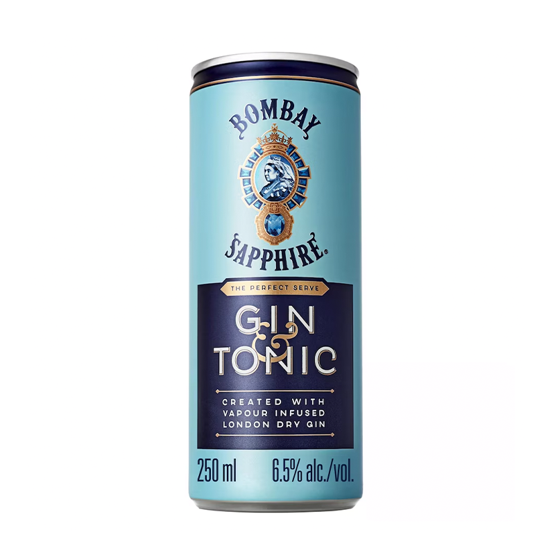 Bombay Sapphire and Tonic Pre-Mixed Can 250ml