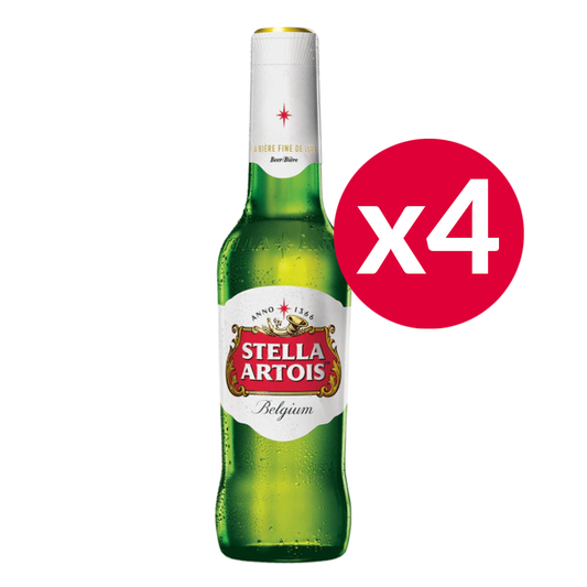 Stella Artois Premium Lager, 330ml x 4