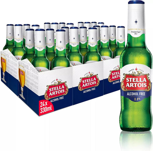 Stella Artois Premium Lager 0.0%, 330ml x 24