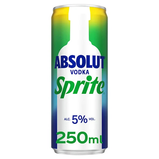 Absolut Vodka And Sprite Soft Drink 250ml